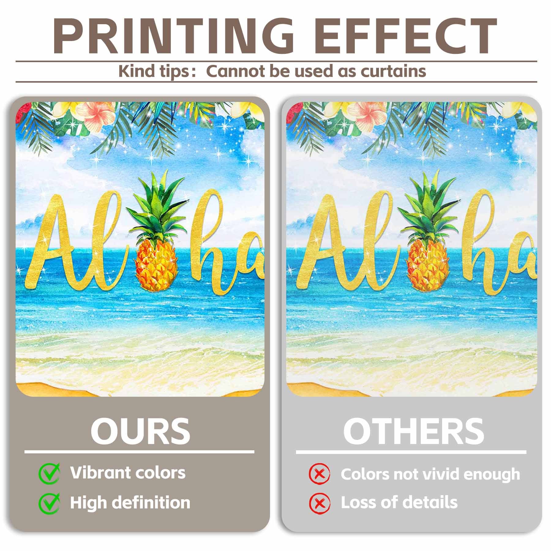 Aloha Luau Hawaiian Party Decorations Tropical Backdrop(FAST)