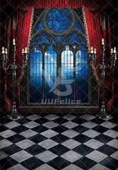 Gothic Vampire Medieval Castle Halloween Backdrop