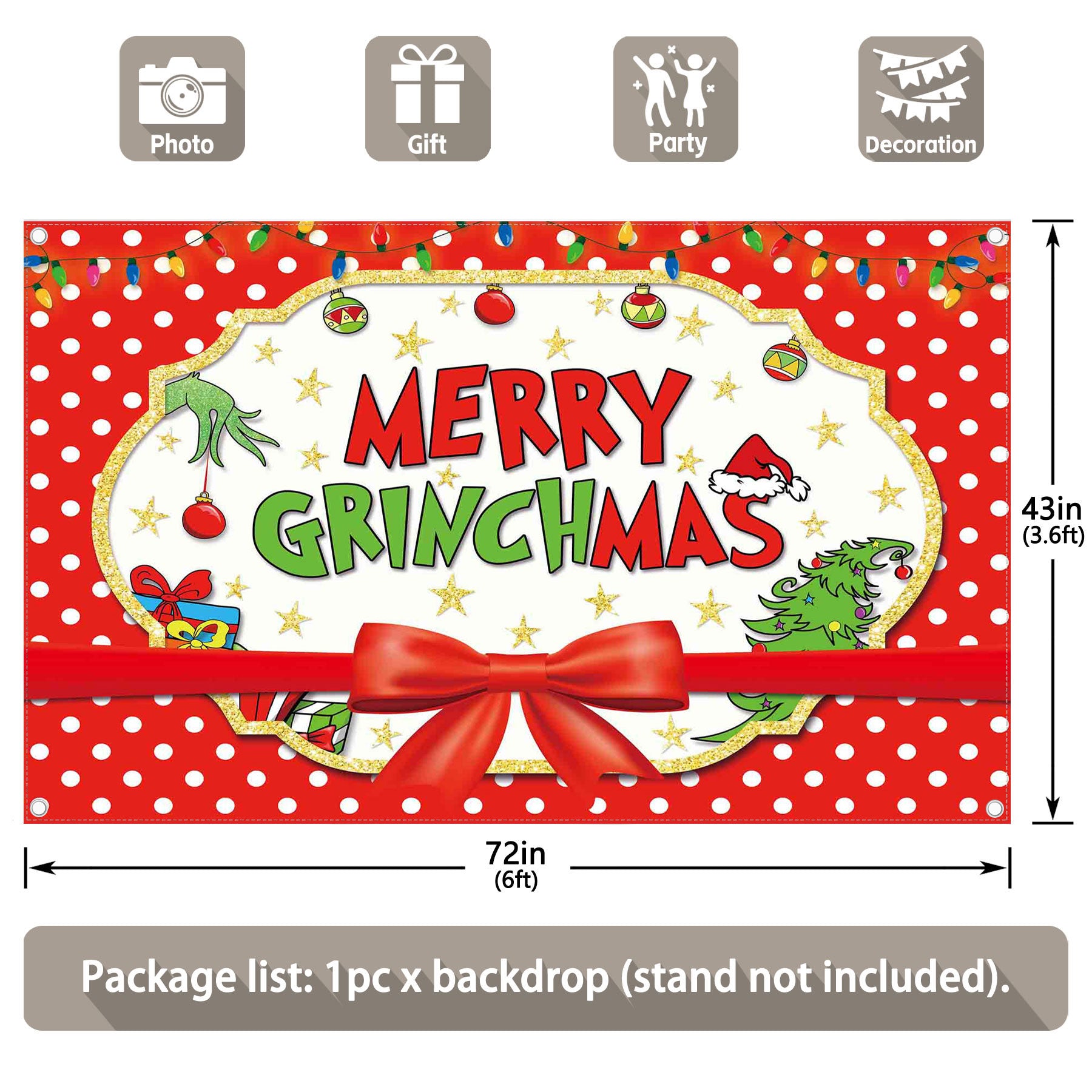 Merry Christmas ,Winter Holiday Baby Shower Birthday backdrops(FAST) - UUFelice Studio