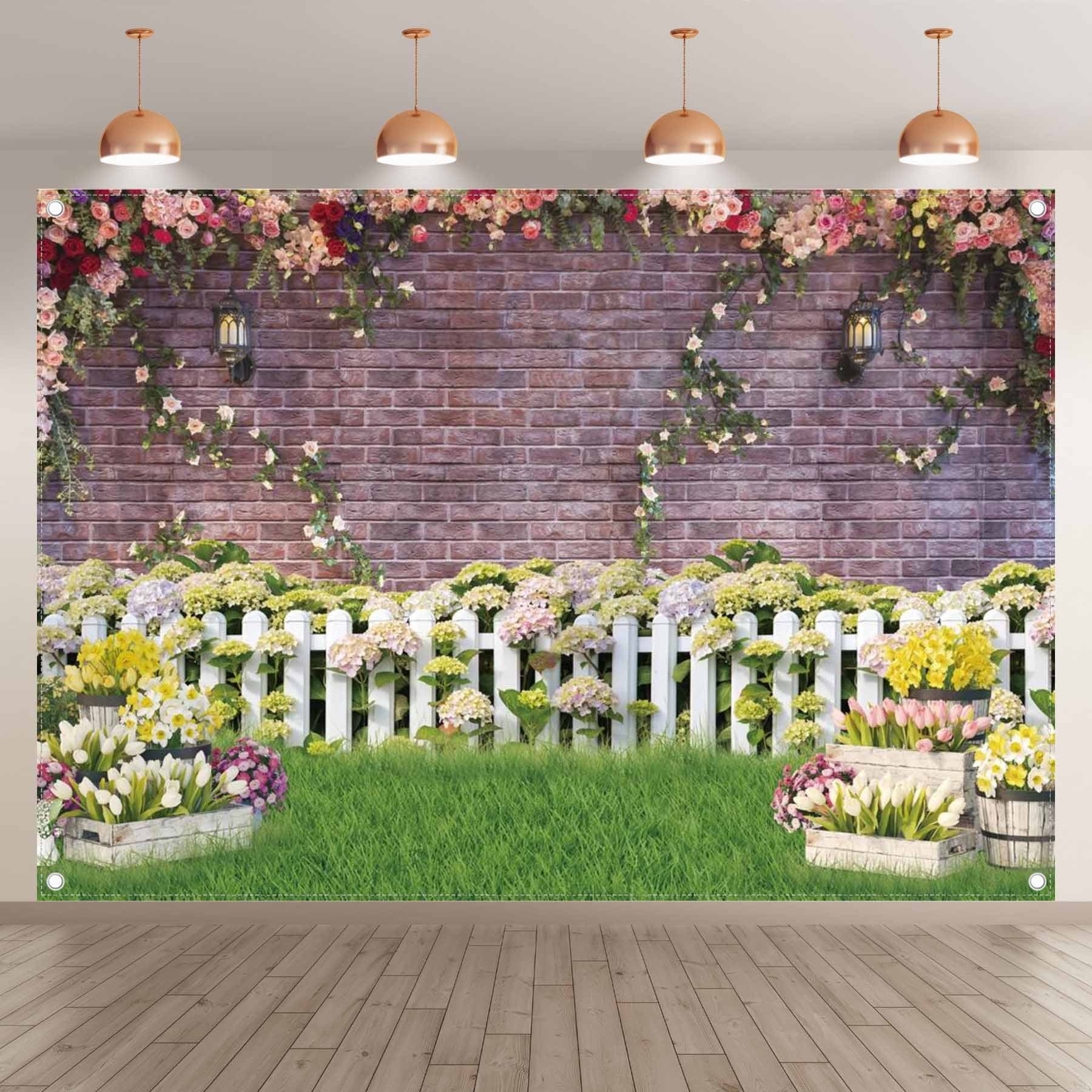 Easter Spring Garden  Flowers Backdrop - UUFelice Studio