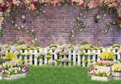 Easter Spring Garden Polyester Photography Backdrop - UUFelice Studio