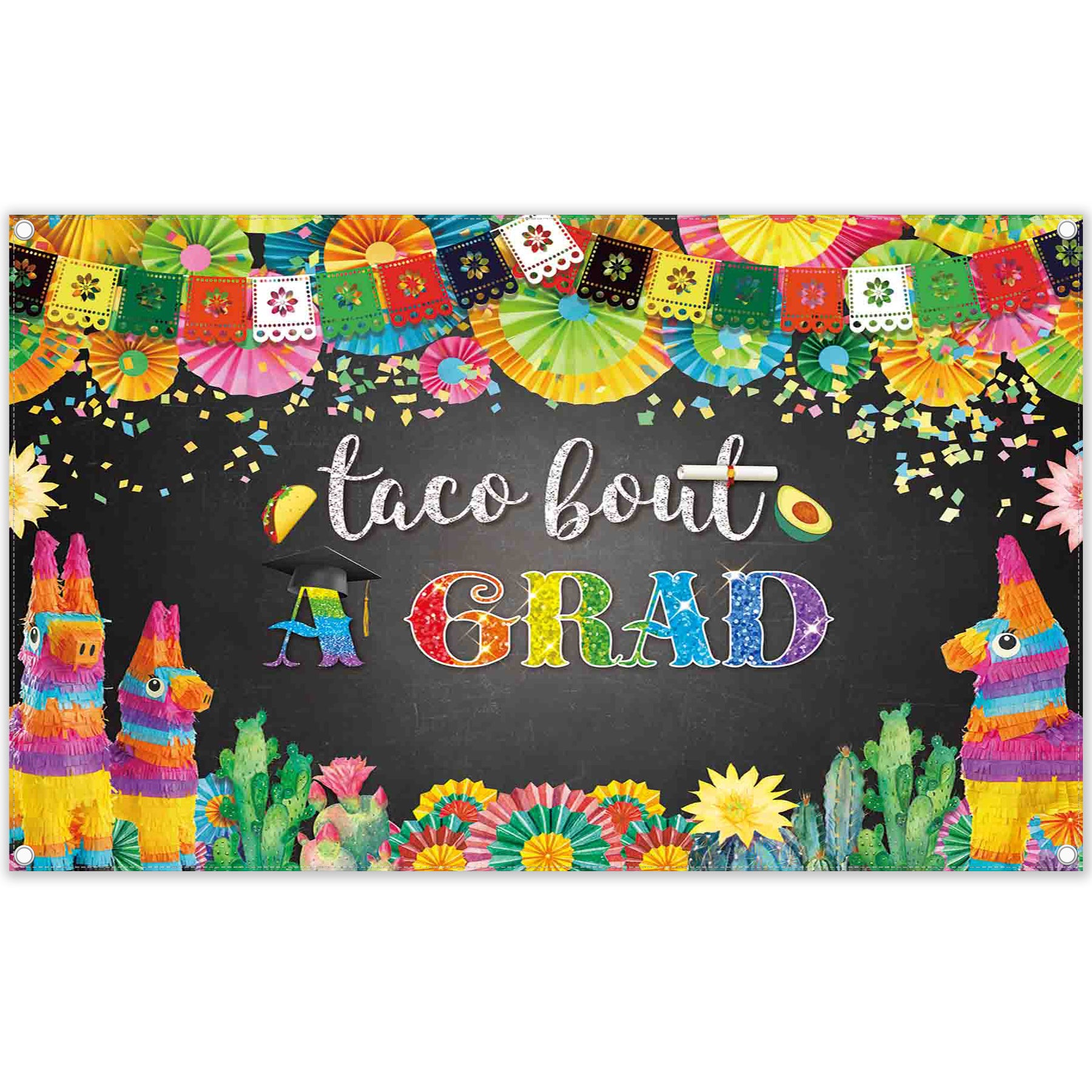 Taco Bout A Grad Celebrate Graduation Class of 2024 Background(FAST)