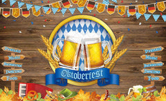 Oktoberfest  Cheers Beers Theme Backdrop(FAST)