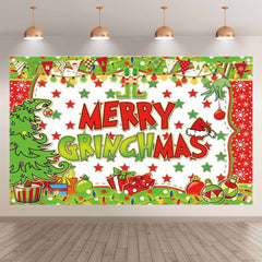 Christmas Merry Xmas Gift Santa Tree Backdrop