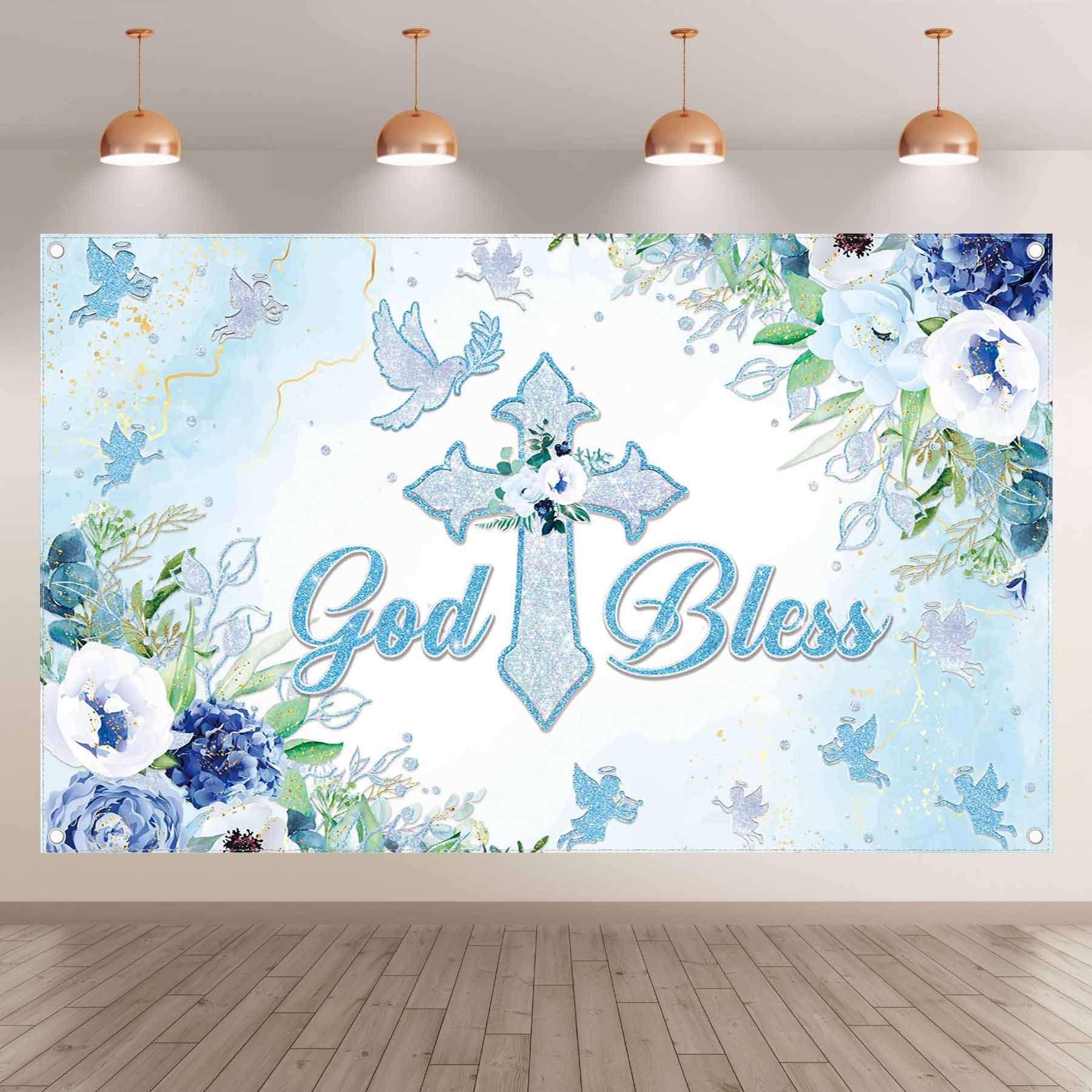 God Bless First Holy Communion Christening Background(FAST)