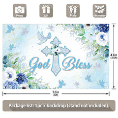 God Bless First Holy Communion Christening Background(FAST)