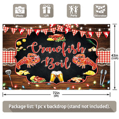 Crawfish Boil Seafood BBQ Adult Kids Backdrop