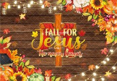 Fall for Jesus He Never Leaves Autumn Thanksgiving Background(FAST)