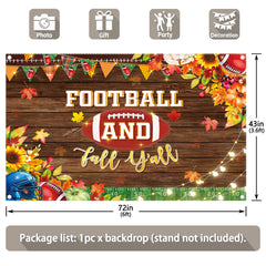 Fabric Football and Fall Y'all Autumn Football Game Backdrop(FAST)