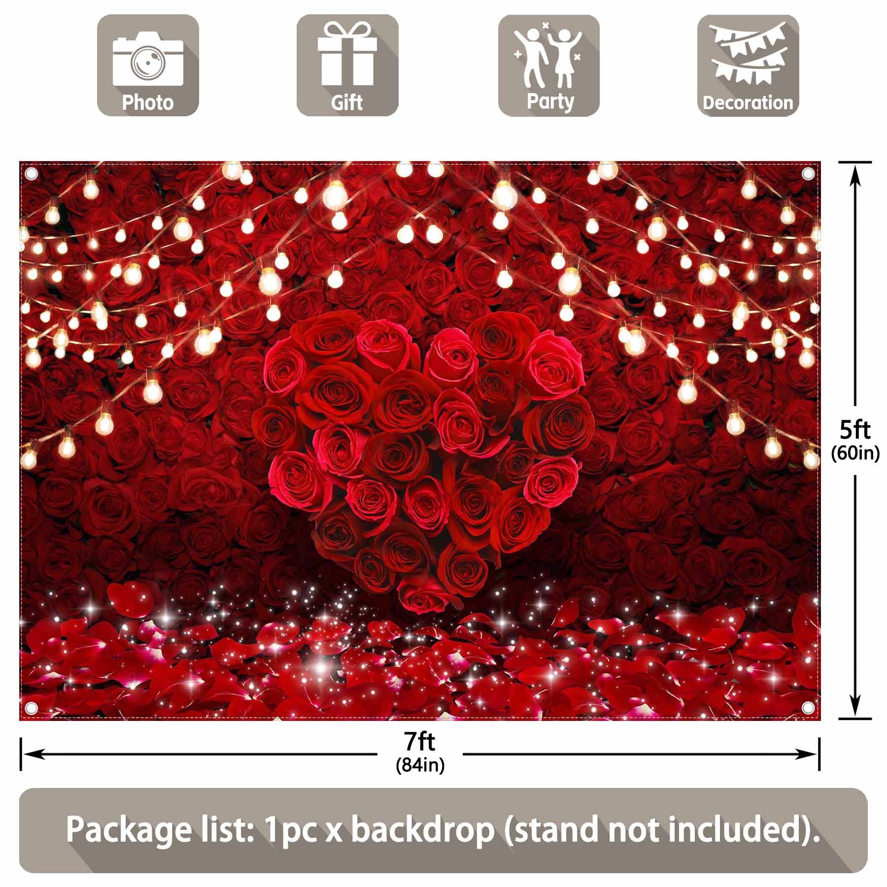 Red Rose Floral Wall Valentine's Day Background(FAST) - UUFelice Studio