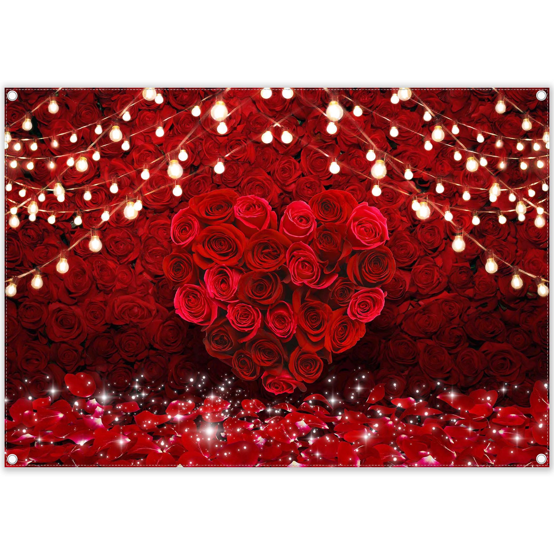 Red Rose Floral Wall Valentine's Day Background(FAST) - UUFelice Studio