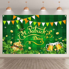 St. Patrick's Day Polyester Green Shamrock Background - UUFelice Studio