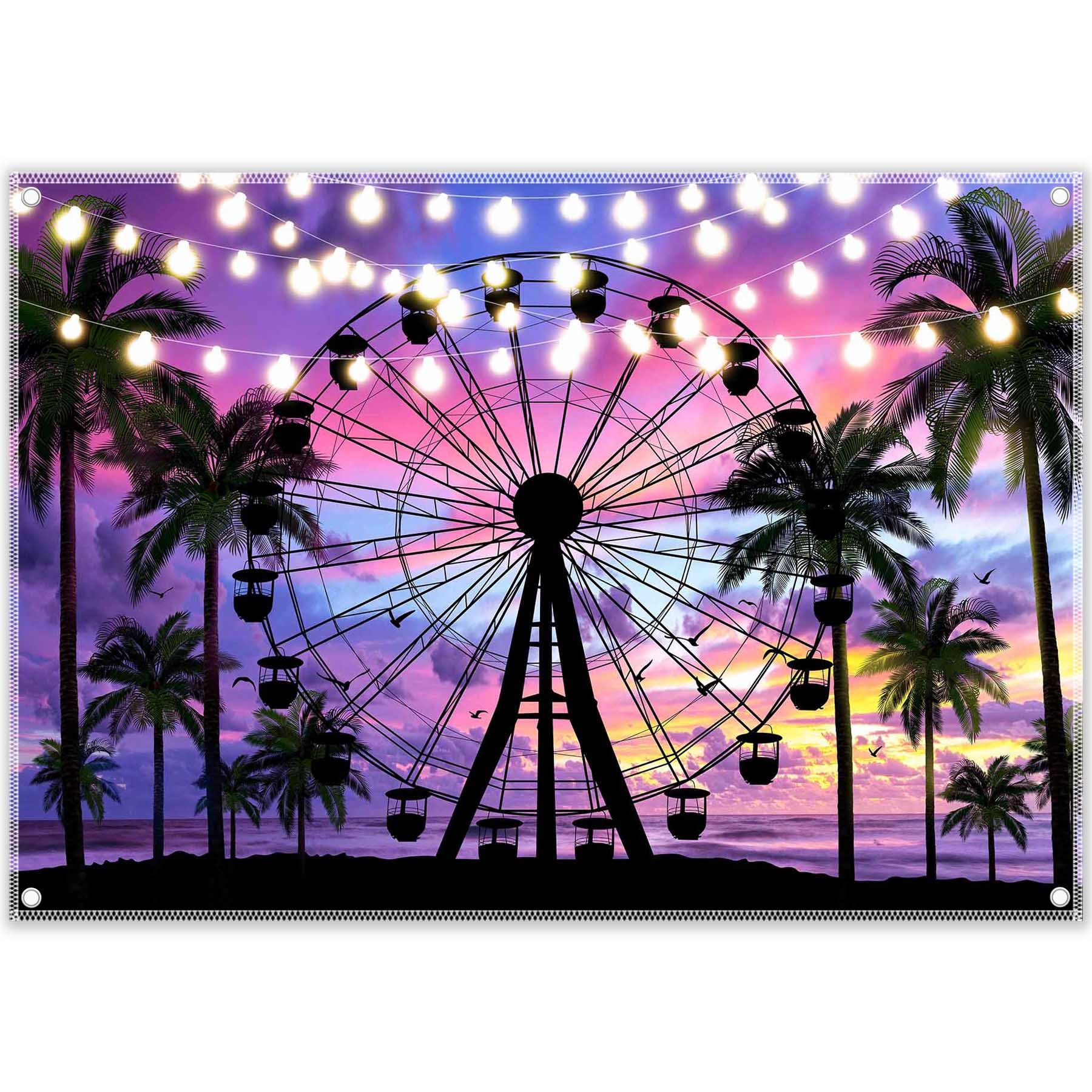 Coachella Summer Ferris Wheel Seaside Background(FAST)