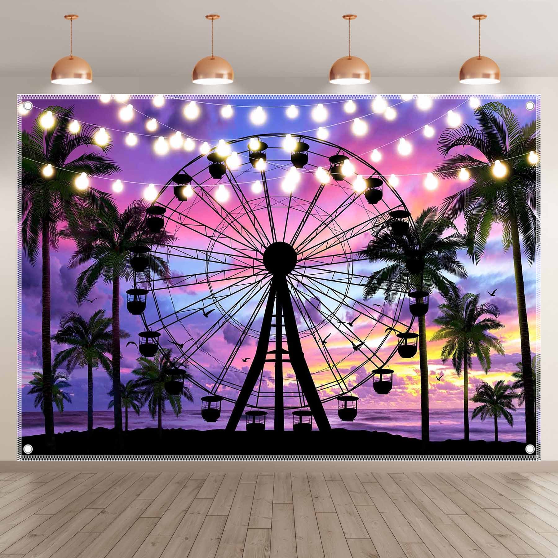 Coachella Summer Ferris Wheel Seaside Background(FAST)