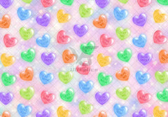 Valentine's Day Sweet Heart Conversation Hearts Backdrop(FAST)