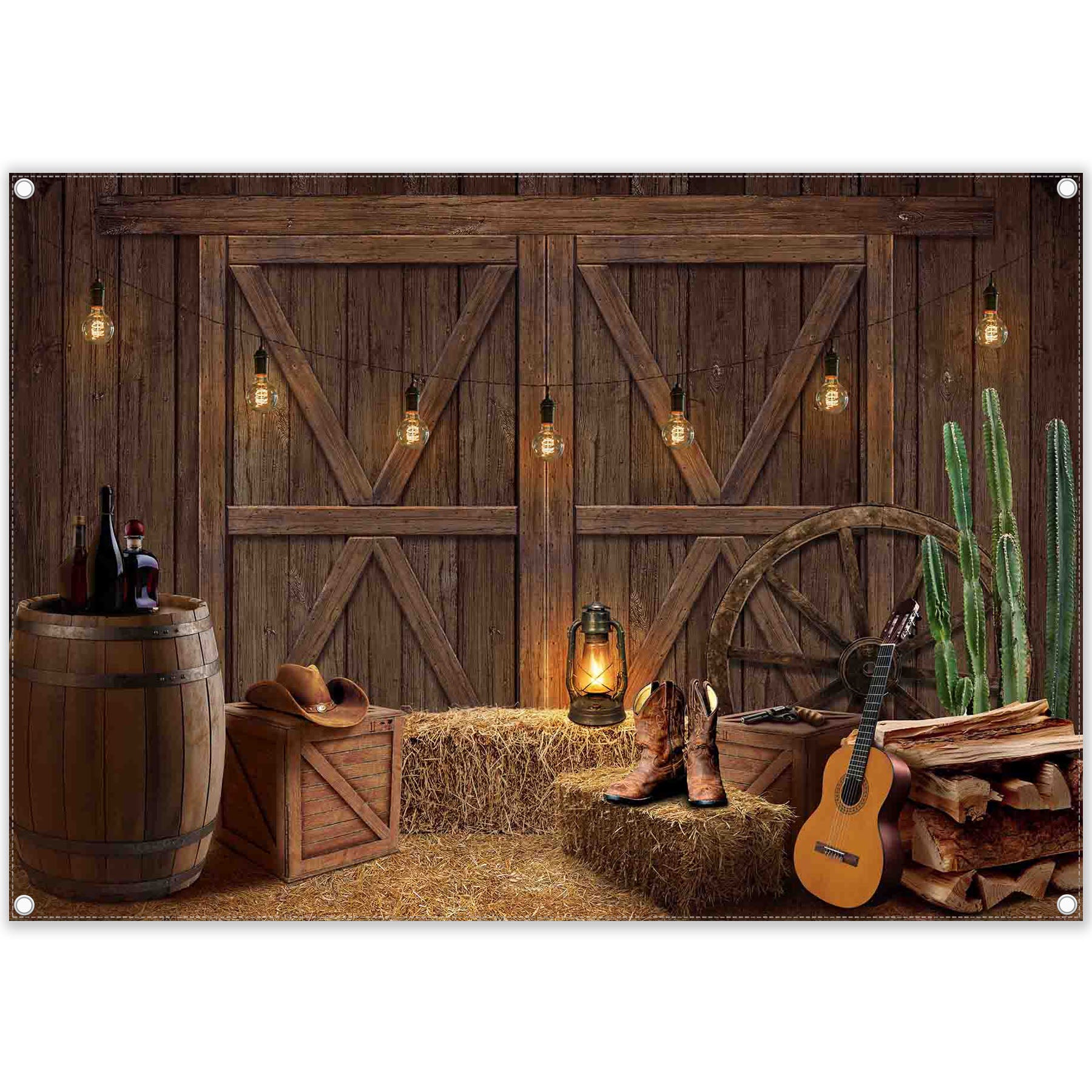 Rustic Western Cowboy Wild West to life Backdrop(FAST) - UUFelice Studio