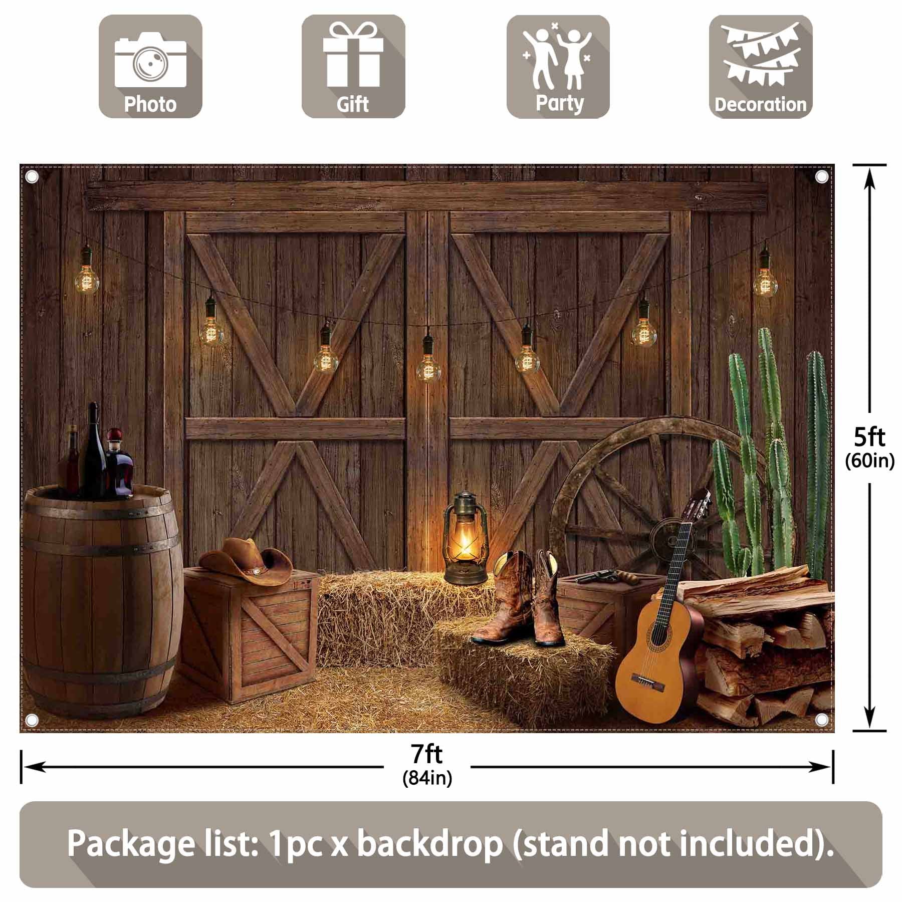 Rustic Western Cowboy Wild West to life Backdrop(FAST) - UUFelice Studio