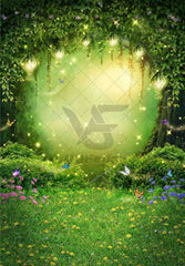 Spring Enchanted Forest Polyester Photography Backdrop - UUFelice Studio