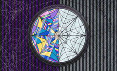 Gothic Spider Web Window Cartoon Backdrop(FAST) - UUFelice Studio