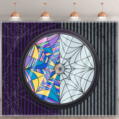 Gothic Spider Web Window Cartoon Backdrop(FAST) - UUFelice Studio