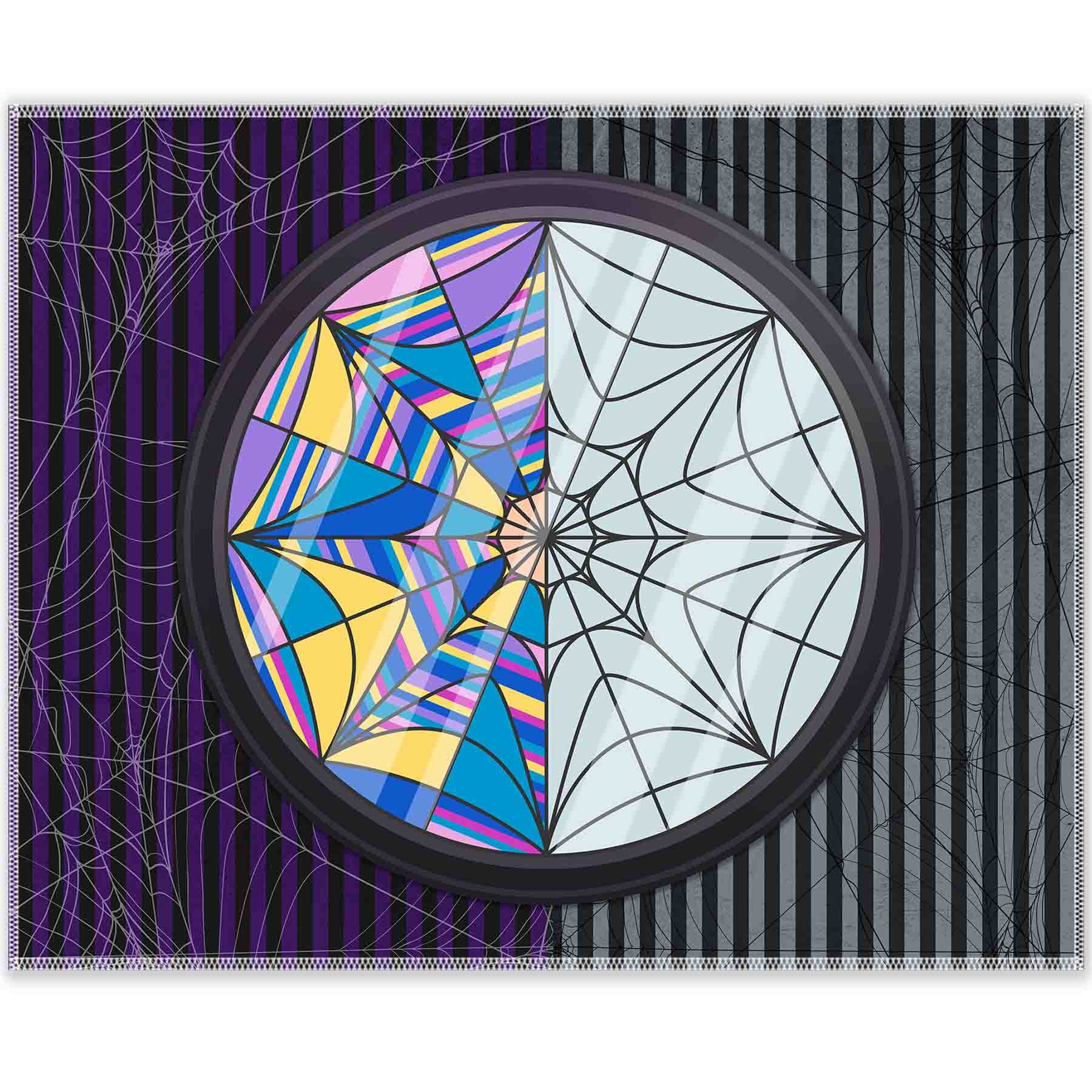 Gothic Spider Web Window Cartoon Backdrop(FAST) - UUFelice Studio