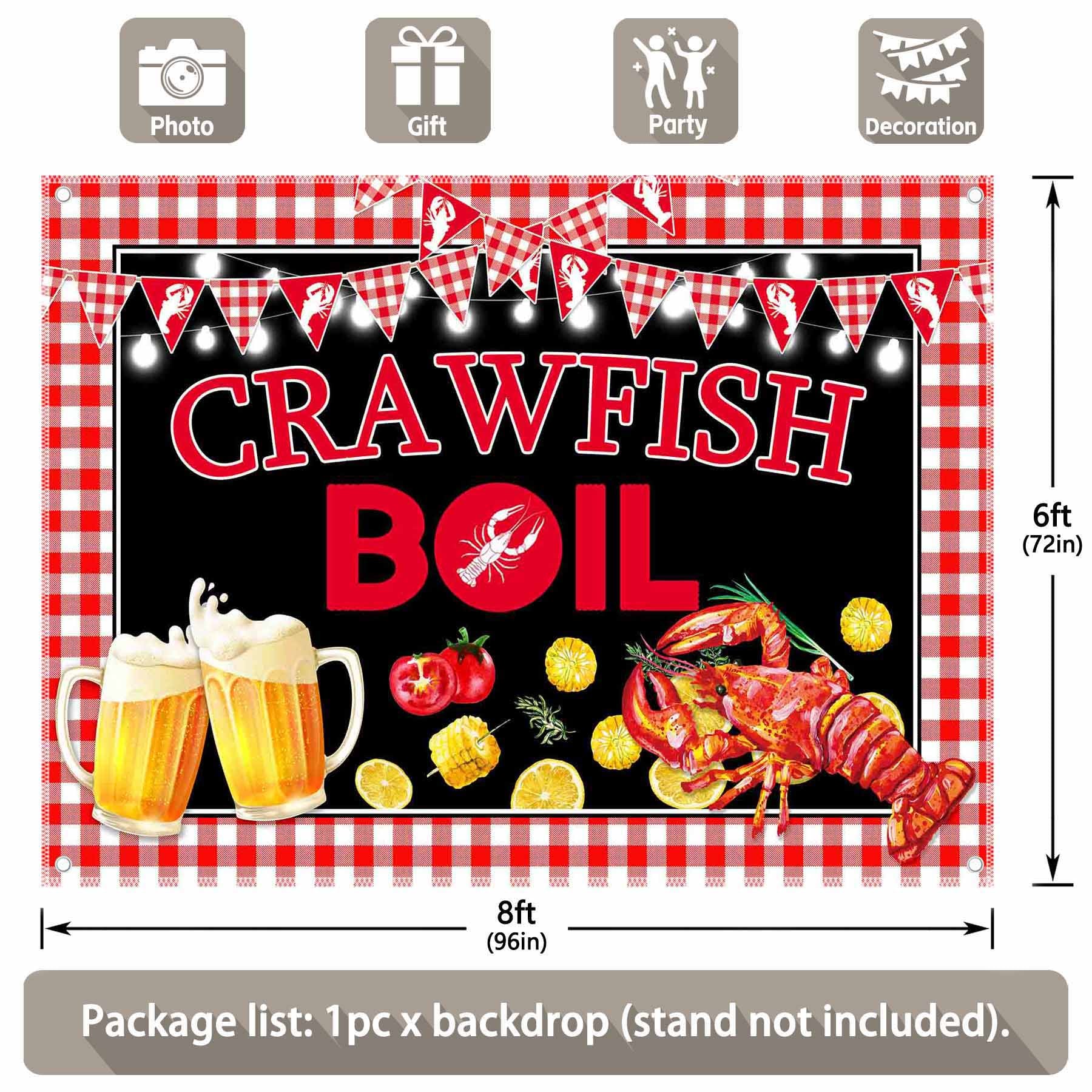 Crawfish Boil Lobster Seafood Backdrop - UUFelice Studio