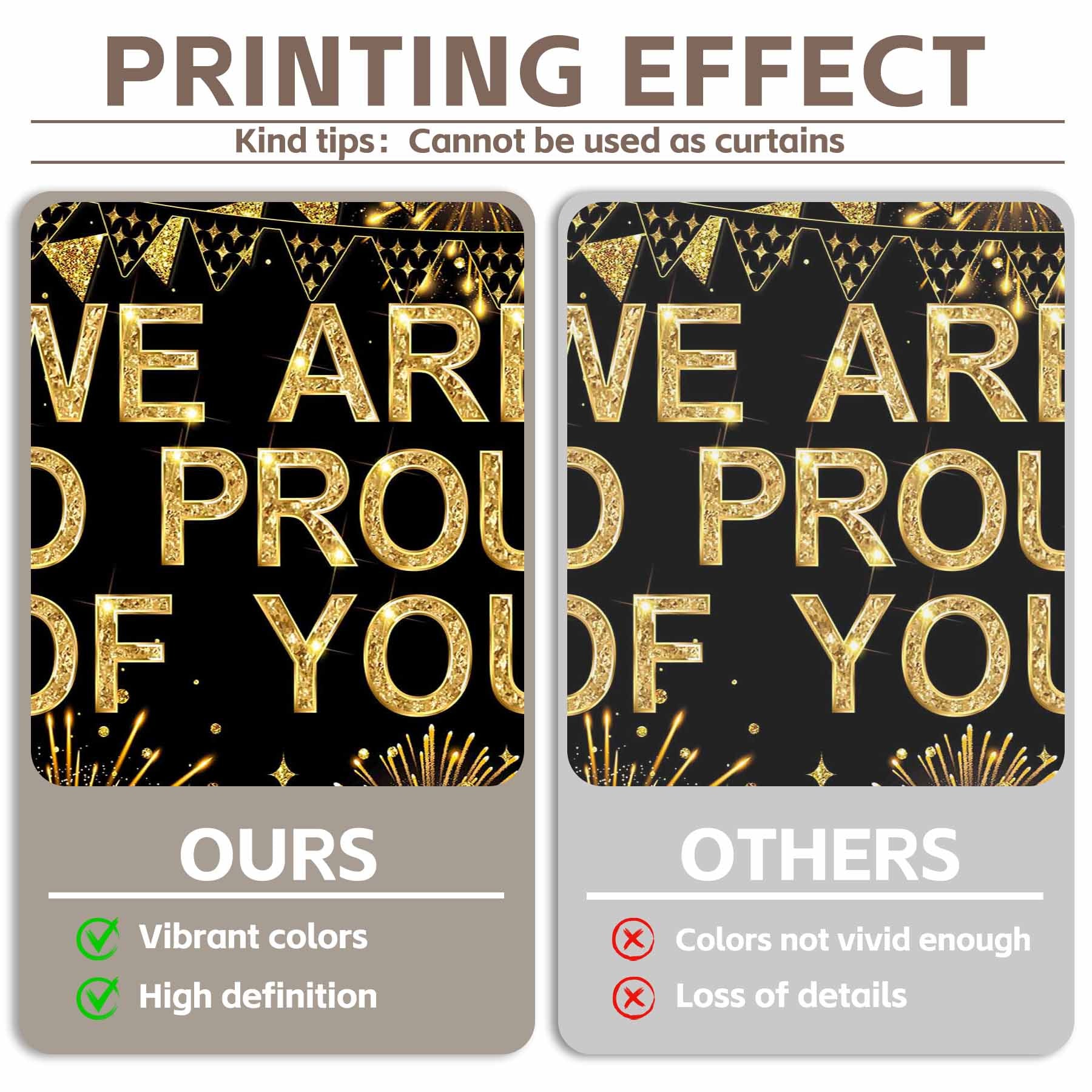 Capture Proud Moments Black & Gold Backdrop(FAST) - UUFelice Studio