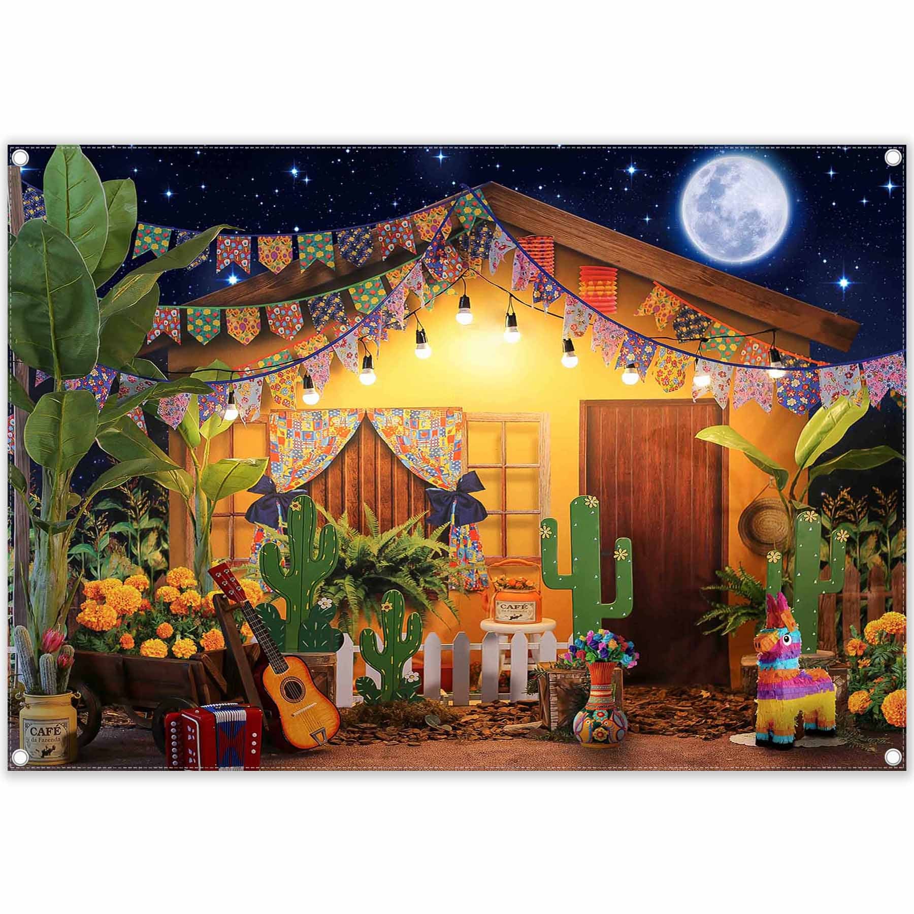 Mexican Fiesta Kids Birthday, Baby Shower Backdrop - UUFelice Studio