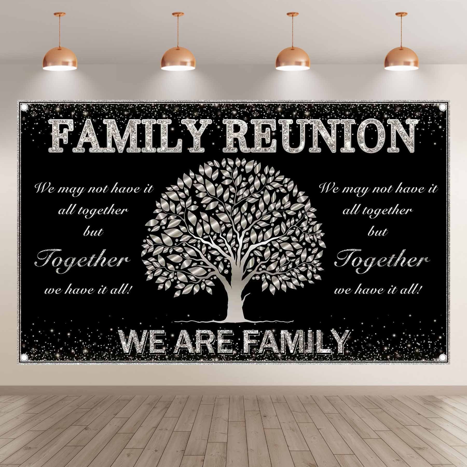 Family Reunion Backdrop Family Tree Members Backdrop(FAST)