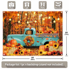 Fall Forest Blue Truck Autumn Backdrop(FAST)