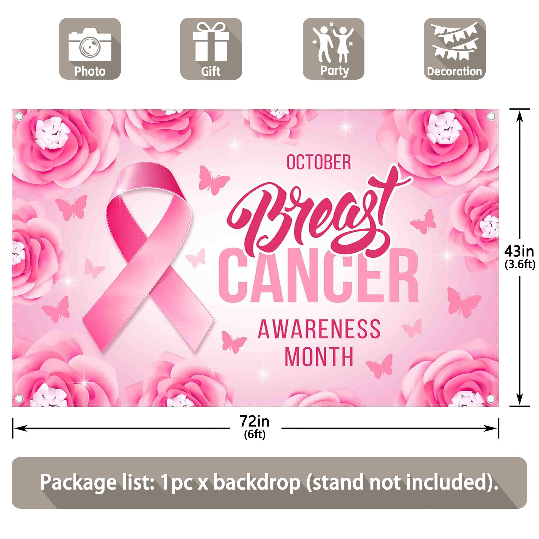 Breast Cancer Awareness  Pink Ribbon Background(FAST)