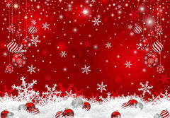 Christmas Snowflakes Winter White Snow Backdrop