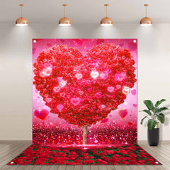 Rose Field Valentine's Day Red Love Heart Background(FAST) - UUFelice Studio