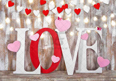 Valentine's Day Rustic Love Light Wood Background - UUFelice Studio