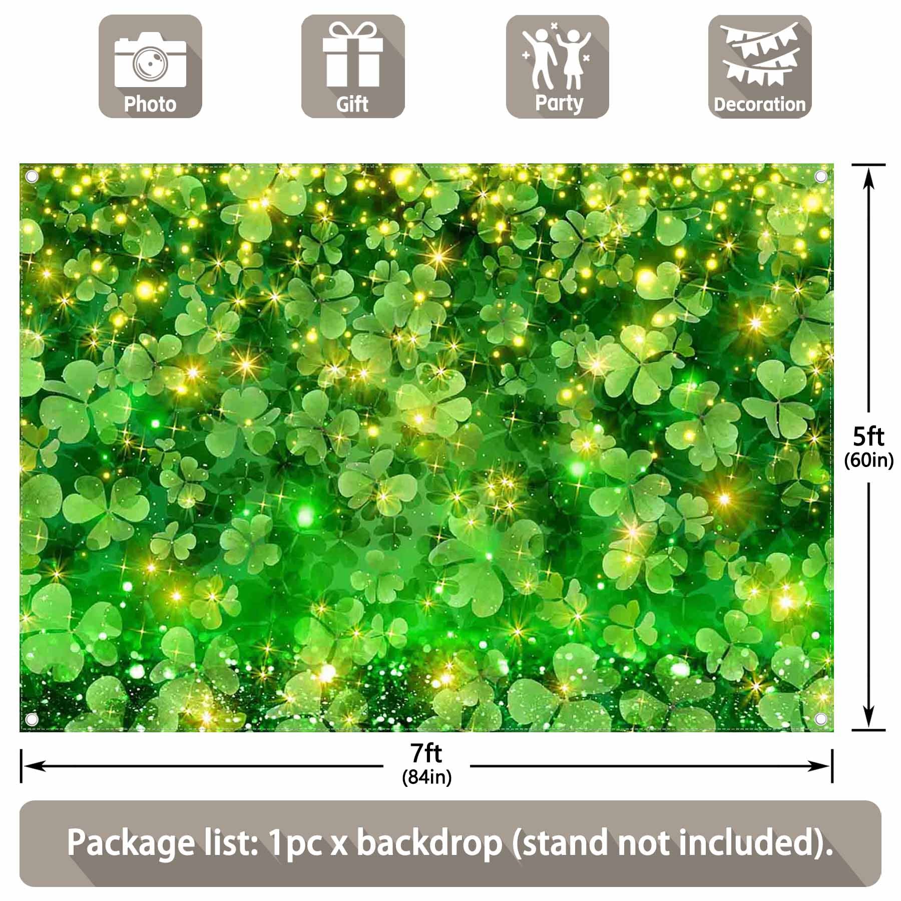 St.Patrick's Day Lucky Irish Green Shamrock Bokeh Background - UUFelice Studio