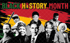 Black History Month Afro African American Backdrop(FAST)