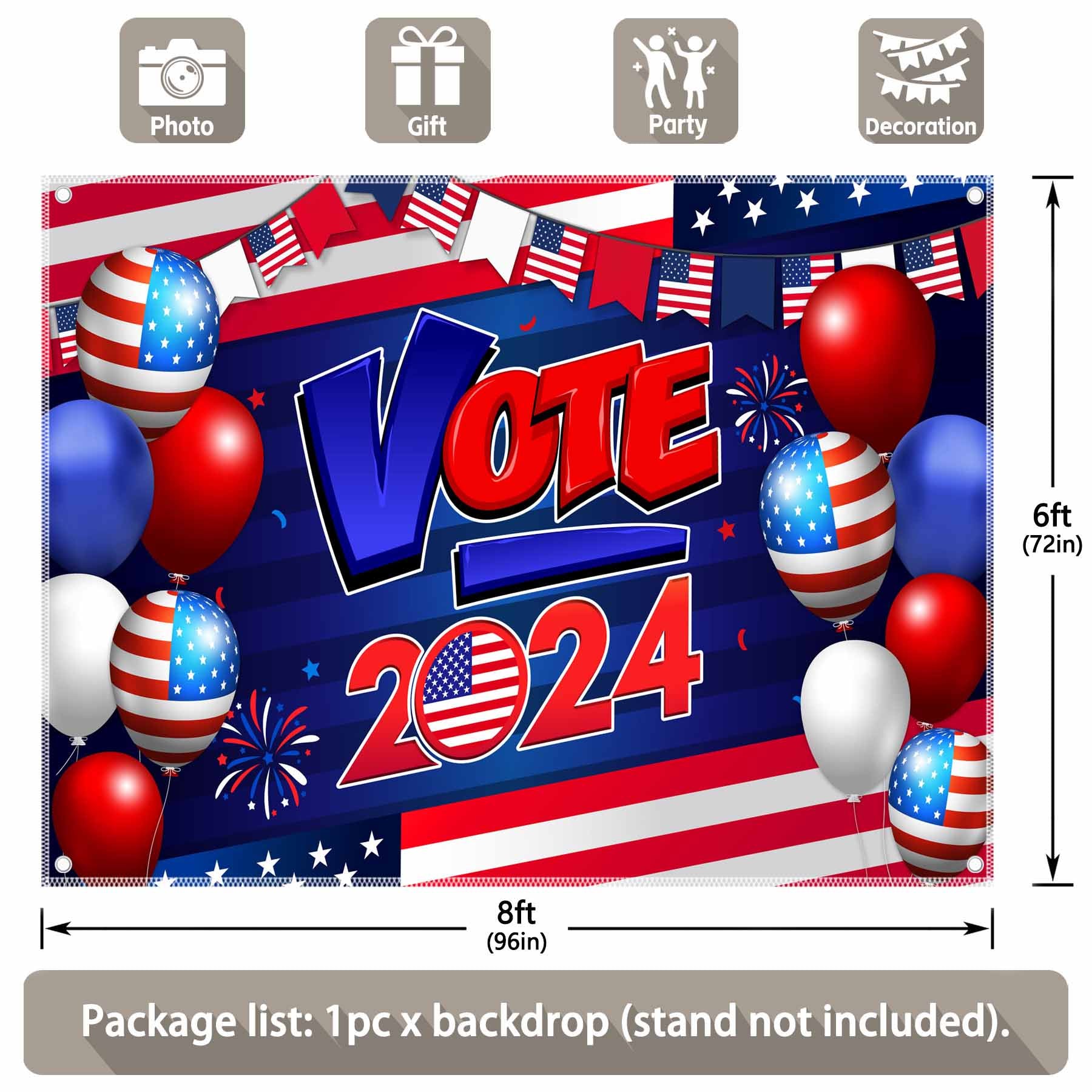 Vote 2024 American Presidental Voting Election Backdrop - UUFelice Studio