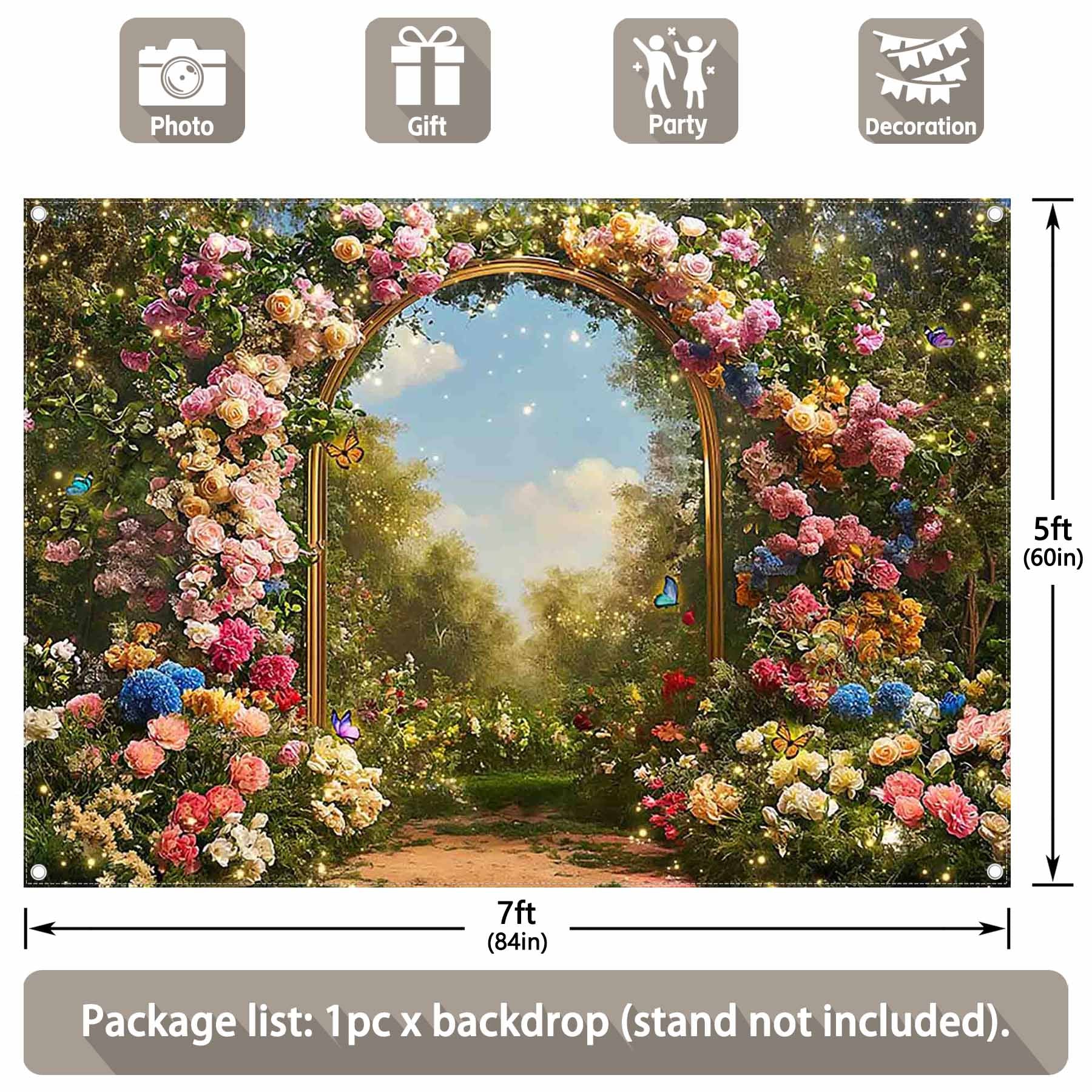 Spring Scenery Romantic Flower Wedding Backdrop(FAST) - UUFelice Studio