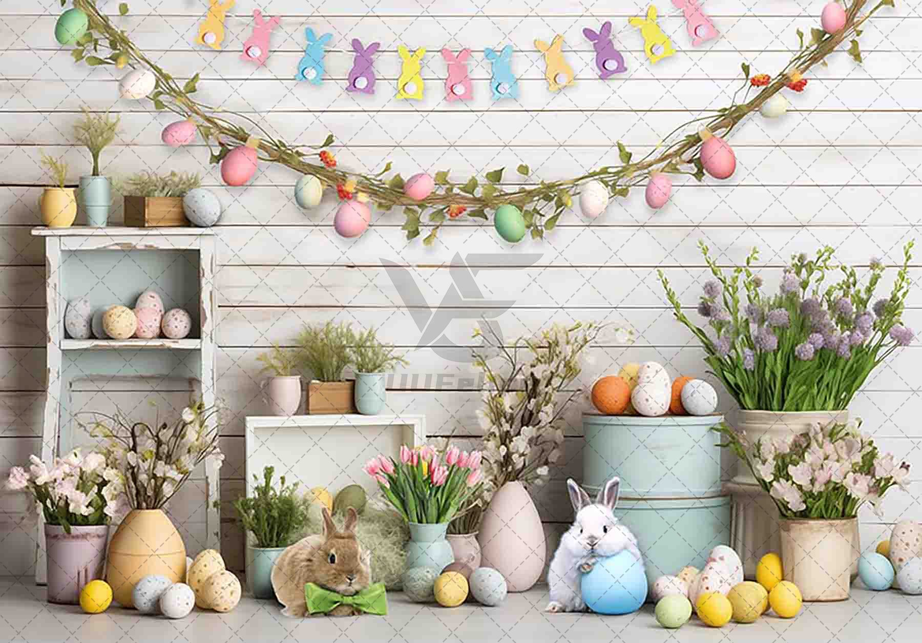 Spring Easter Polyester Photography Backdrop - UUFelice Studio