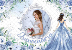 Custom DIY Name Photo Quinceanera Mis Quince Anos Birthday Backdrop