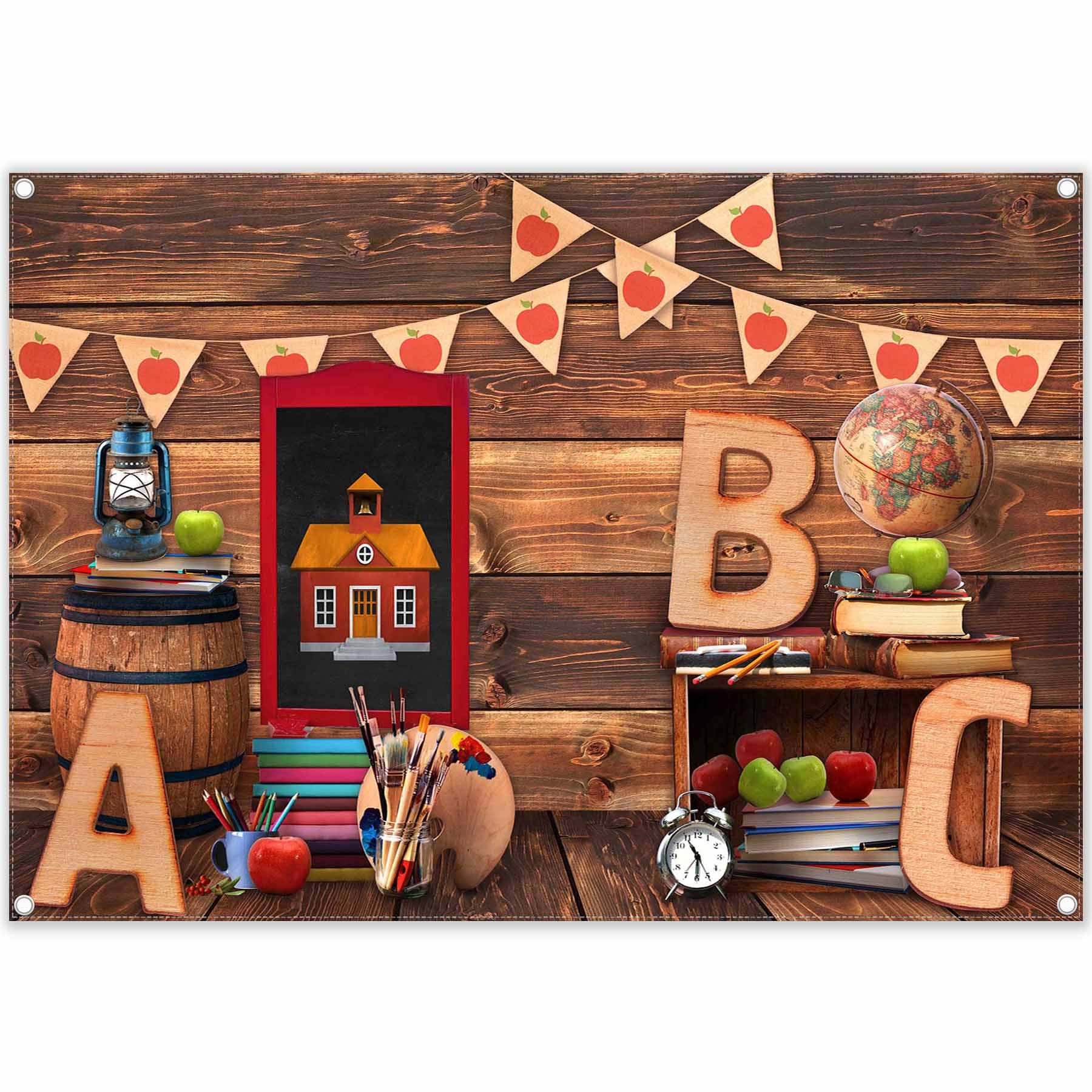 ABC Letter Vintage Wooden House Backdrop - UUFelice Studio