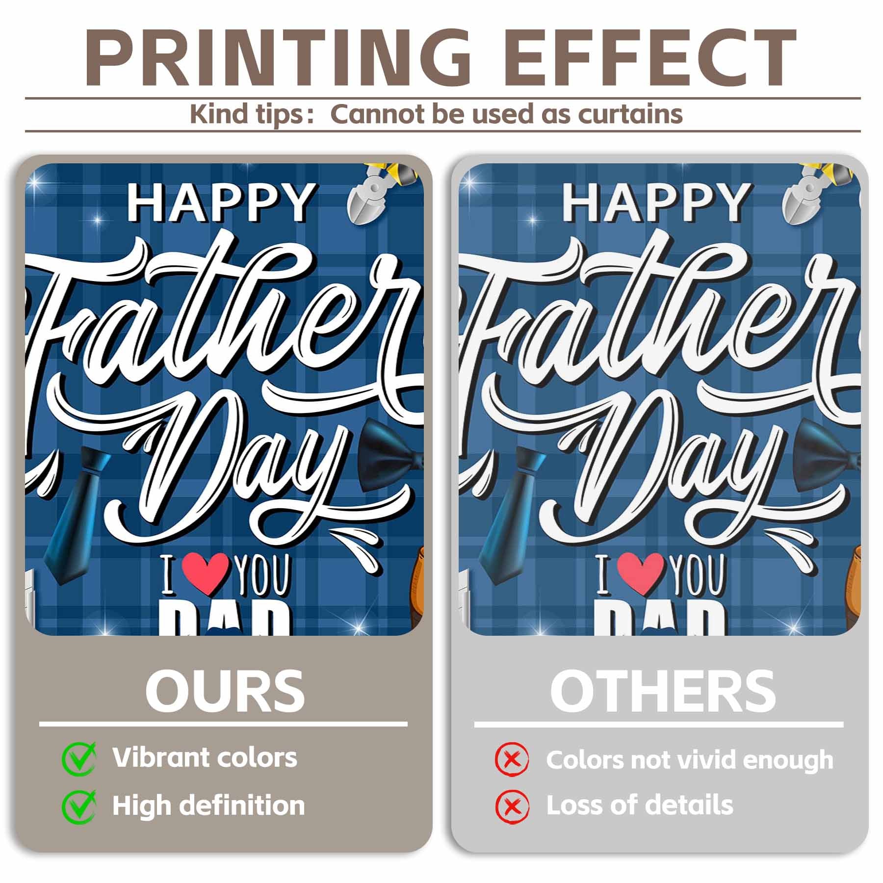 Happy Father's Day Shirt Tie Hat Glitter Backdrop（FAST）