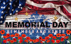 Memorial Day Backdrop Remember and Honor Background(FAST)