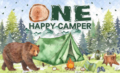 One Happy Camper Boys' 1st Forest Adventure Background