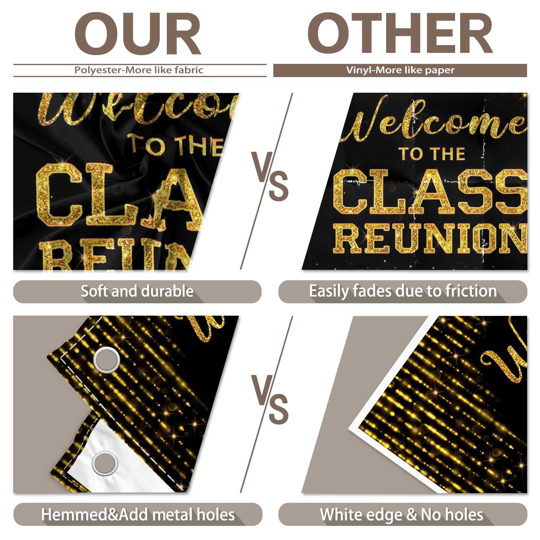 Golden Welcome to The Class Reunion Backdrop