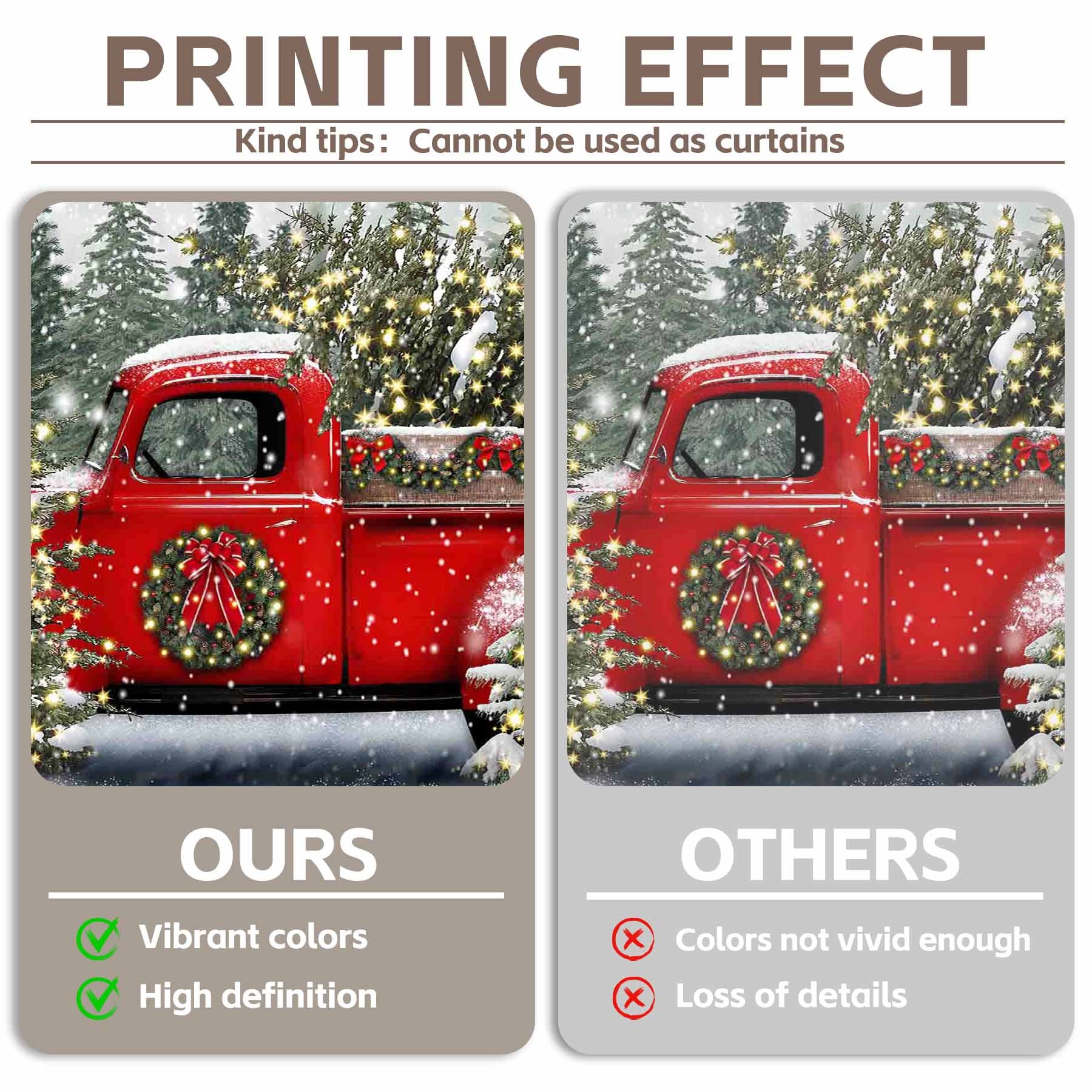 Christmas Red Truck Winter Snowy Forest Tree  Backdrop(FAST) - UUFelice Studio