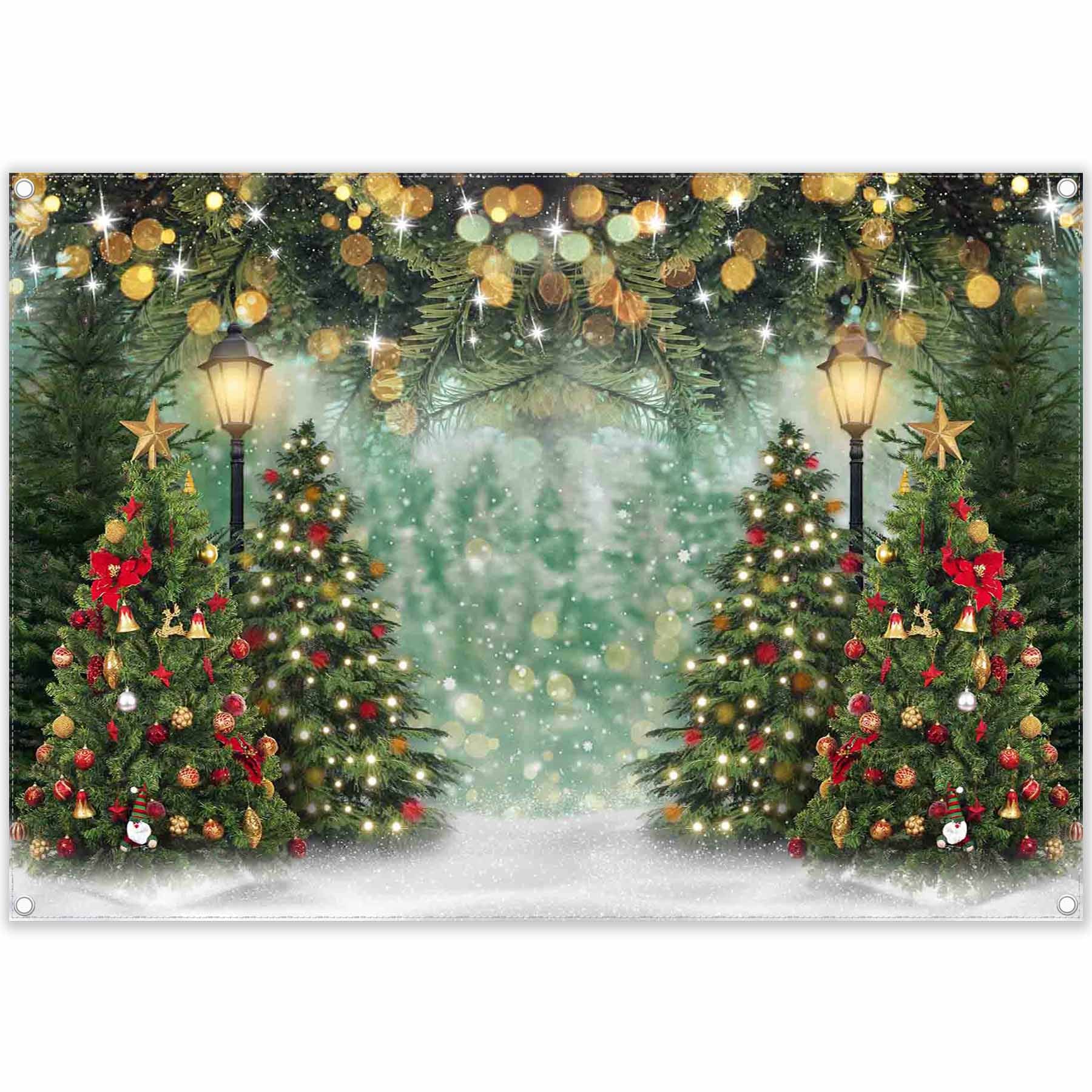 Winter Christmas Tree Pine Wonderland Background(FAST) - UUFelice Studio