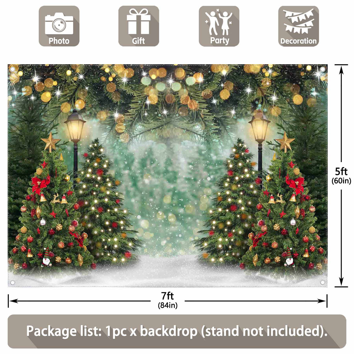 Winter Christmas Tree Pine Wonderland Background(FAST) - UUFelice Studio