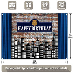 City Happy Birthday Dress Up Brick Party Photo Background - UUFelice Studio