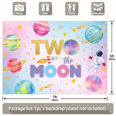 Two The Moon Outer Space Backdrop - UUFelice Studio